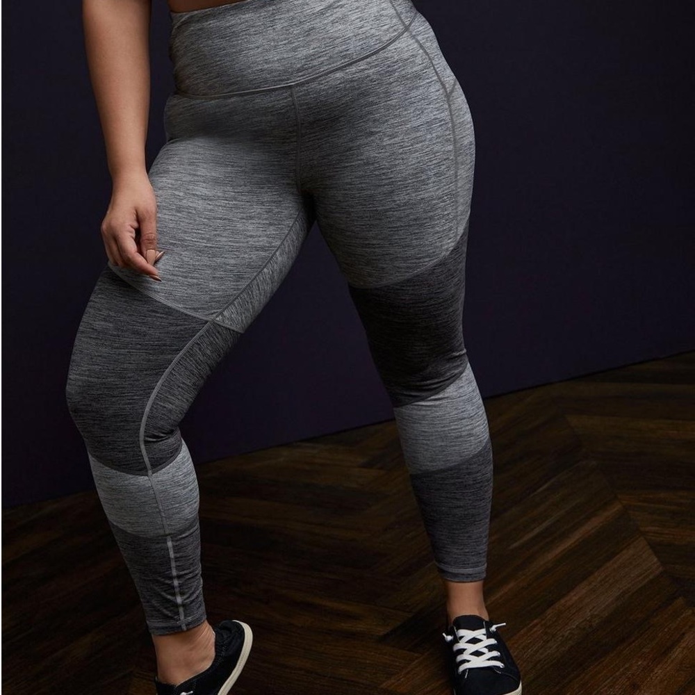 Super Soft Performance Jersey Full Length Seam Detail Active Legging